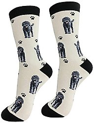 E&S PETS Black Labradoodle Full Body Socks, Grey, one size slide 2 of 4