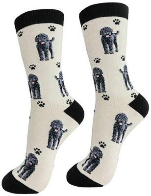 Show full view: E&S PETS Black Labradoodle Full Body Socks, Grey, one size slide 4 of 4