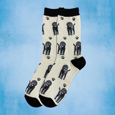 Show full view: E&S PETS Black Labradoodle Full Body Socks, Grey, one size slide 3 of 4