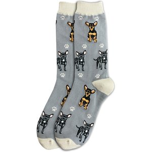 E&S PETS Black Chihuahua Full Body Socks, Blue, one size
