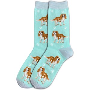 E&S PETS Cavalier King Charles Full Body Socks, Teal, one size