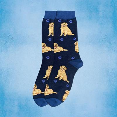 Show full view: E&S PETS Golden Retriever Full Body Socks, Blue, one size slide 3 of 4