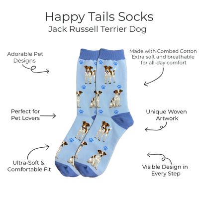Show full view: E&S PETS Jack Russell Terrier Full Body Socks, Light Blue, one size slide 2 of 4
