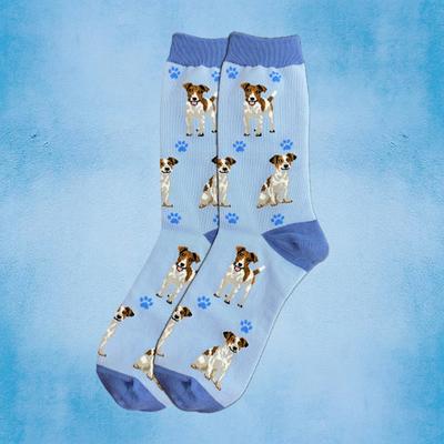 Show full view: E&S PETS Jack Russell Terrier Full Body Socks, Light Blue, one size slide 3 of 4