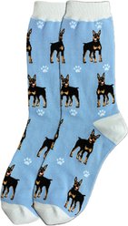 E&S PETS Doberman Full Body Socks, Blue, one size
