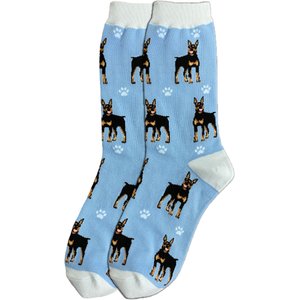 E&S PETS Doberman Full Body Socks, Blue, one size
