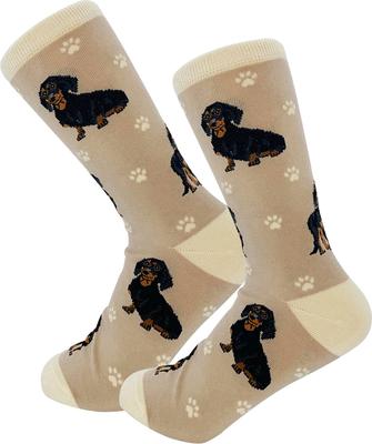 Show full view: E&S PETS Black Dachshund Full Body Socks, Cream, one size slide 4 of 4