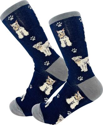 Show full view: E&S PETS Schnauzer Full Body Socks, Grey, one size slide 3 of 4