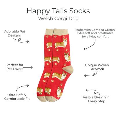 Show full view: E&S PETS Corgi Full Body Socks, Red, one size slide 2 of 4