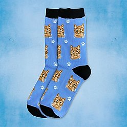 E&S PETS Orange Tabby Sock Daddy, Blue, one size slide 2 of 4