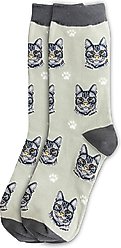 E&S PETS Silver Tabby Sock Daddy, Grey, one size