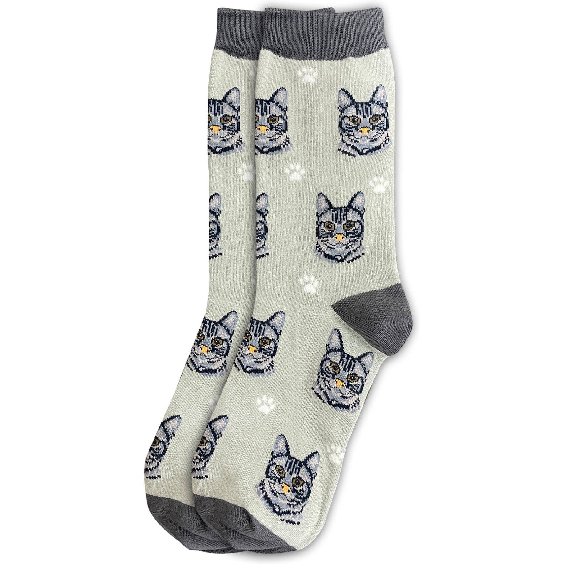 E&S PETS Silver Tabby Sock Daddy, Grey, one size
