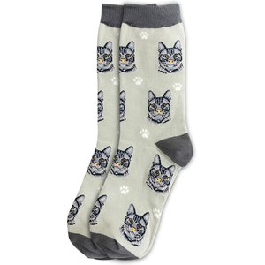 E&S PETS Silver Tabby Sock Daddy, Grey, one size