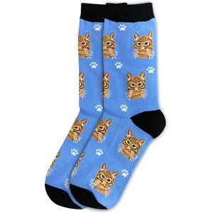 E&S PETS Orange Tabby Sock Daddy, Blue, one size