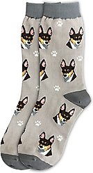 E&S PETS Rat Terrier Sock Daddy, Grey, one size