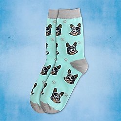 E&S PETS Australian Cattle Dog Sock Daddy, Teal, one size slide 2 of 4