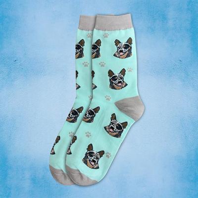 Show full view: E&S PETS Australian Cattle Dog Sock Daddy, Teal, one size slide 3 of 4