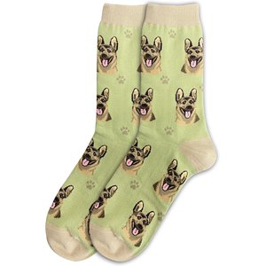 E&S PETS German Shepherd Sock Daddy, Green, one size