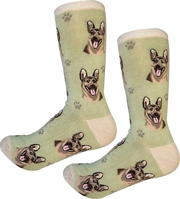 Show full view: E&S PETS German Shepherd Sock Daddy, Green, one size slide 4 of 4