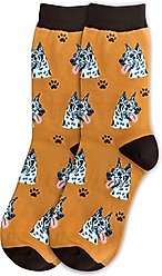 E&S PETS Harlequin Great Dane Sock Daddy, Orange, one size