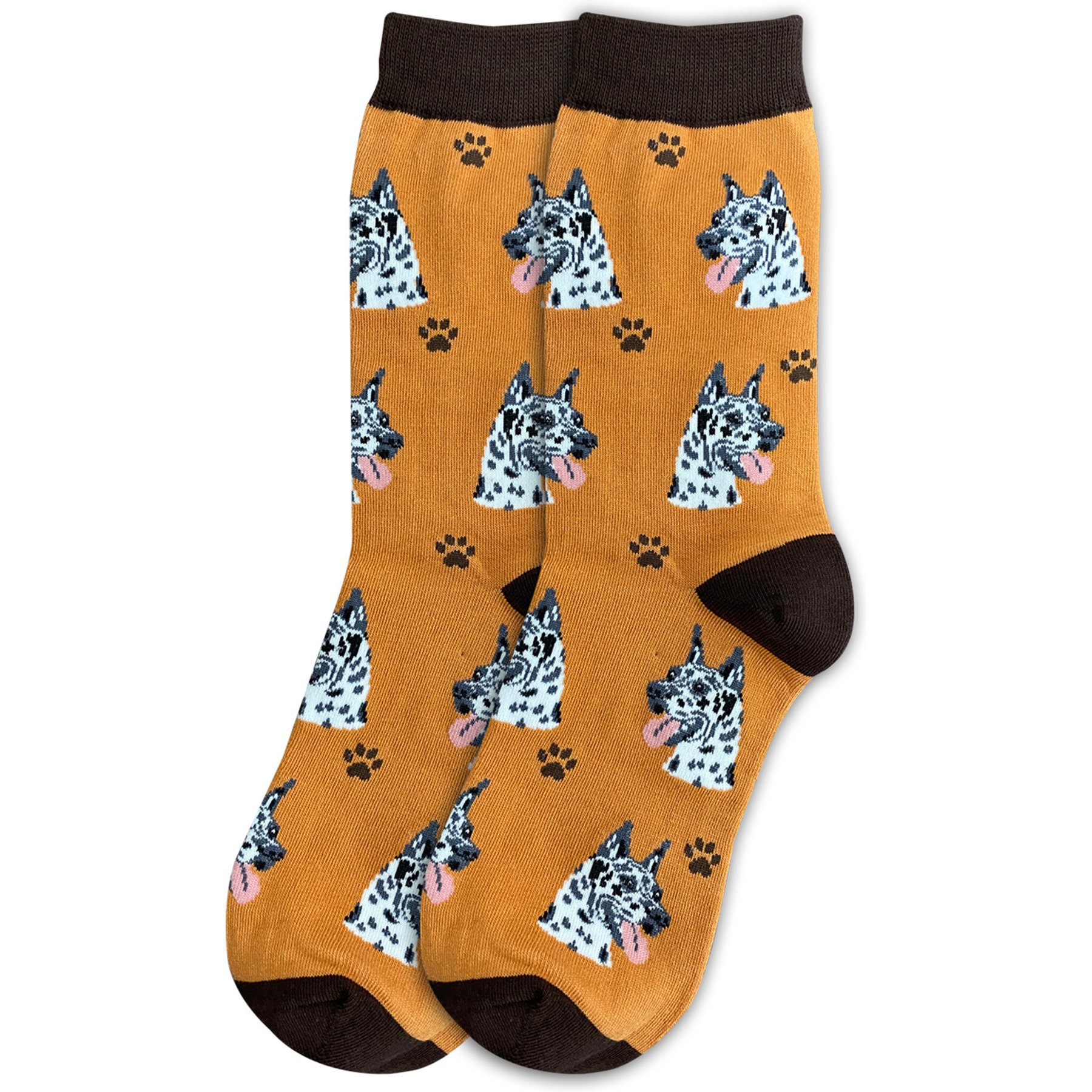 E&S PETS Harlequin Great Dane Sock Daddy, Orange, one size