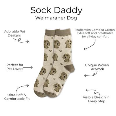 Show full view: E&S PETS Weimaraner Sock Daddy, Cream, one size slide 2 of 4