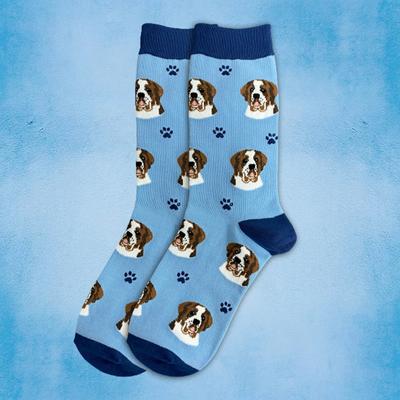 Show full view: E&S PETS Saint Bernard Sock Daddy, Light Blue, one size slide 3 of 4