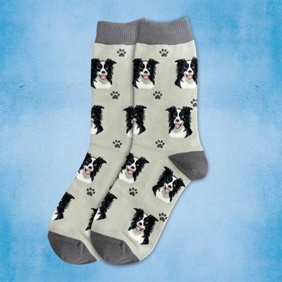 Show full view: E&S PETS Border Collie Sock Daddy, Grey, one size slide 3 of 4