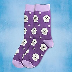 E&S PETS Bichon Frise Sock Daddy, Purple, one size slide 2 of 4