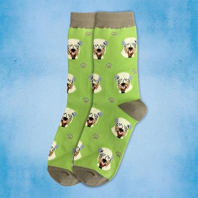 Show full view: E&S PETS Soft Coated Wheaten Terrier Sock Daddy, Green, one size slide 3 of 4