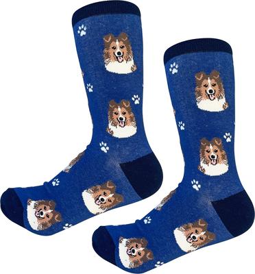 Show full view: E&S PETS Sheltie Sock Daddy, Blue, one size slide 4 of 4