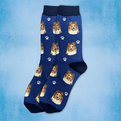 Show full view: E&S PETS Sheltie Sock Daddy, Blue, one size slide 3 of 4