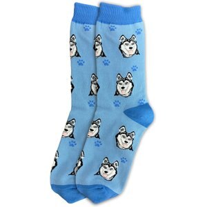 E&S PETS Siberian Husky Sock Daddy, Light Blue, one size