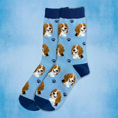 Show full view: E&S PETS Beagle Sock Daddy, Light Blue, one size slide 3 of 4