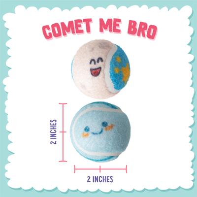 Show full view: Snugarooz Comet Me, Bro Tennis Balls Squeaky Dog Plush Toy, Blue, 2 pack slide 7 of 9