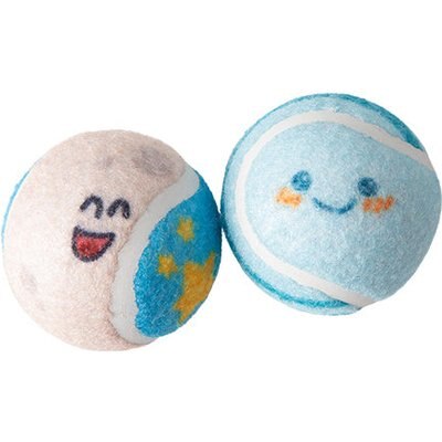 Snugarooz Snugarooz Comet Me, Bro Tennis Balls Squeaky Dog Plush Toy, Blue, 2 pack