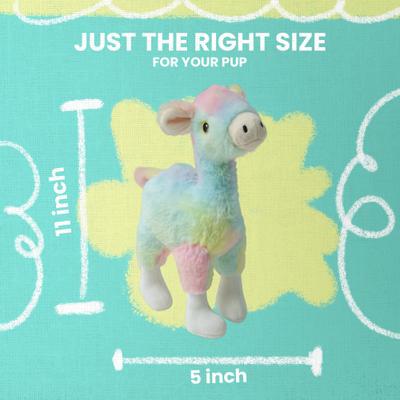 Show full view: Snugarooz Ally the Alpaca Squeaky Dog Plush Toy, Multi slide 4 of 5