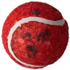 Show full view: Snugarooz Behind Mars Tennis Balls Squeaky Dog Plush Toy, Red, 2 pack slide 4 of 7