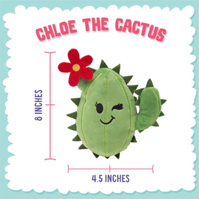 Show full view: Snugarooz Chloe the Cactus Squeaky Dog Plush Toy, Green slide 6 of 7