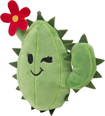 Show full view: Snugarooz Chloe the Cactus Squeaky Dog Plush Toy, Green slide 3 of 7