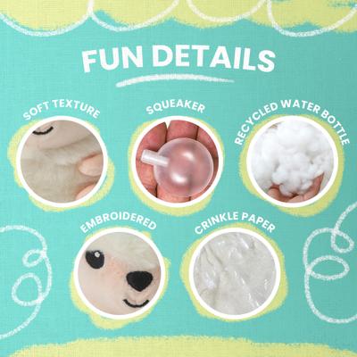 Show full view: Snugarooz Willow the Hedgehog Squeaky Dog Plush Toy, Multi slide 3 of 5