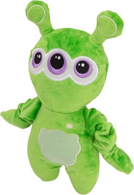 Show full view: Snugarooz Venus the Alien Squeaky Dog Plush Toy, Green slide 2 of 5