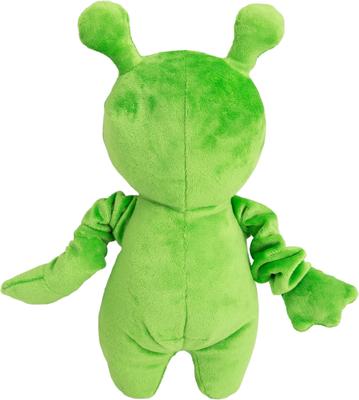Show full view: Snugarooz Venus the Alien Squeaky Dog Plush Toy, Green slide 3 of 5