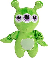 Snugarooz Venus the Alien Squeaky Dog Plush Toy, Green