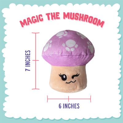 Show full view: Snugarooz Magic the Mushroom Squeaky Dog Plush Toy, Purple slide 3 of 5