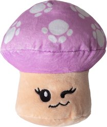 Snugarooz Magic the Mushroom Squeaky Dog Plush Toy, Purple