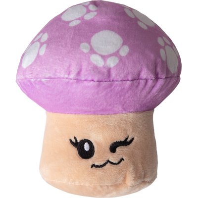 Snugarooz Snugarooz Magic the Mushroom Squeaky Dog Plush Toy, Purple