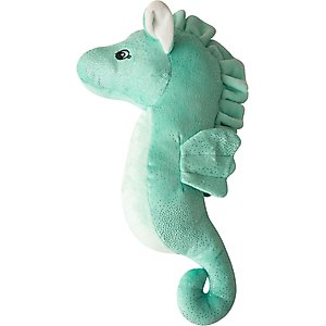 Snugarooz Sandy the Sea Horse Squeaky Dog Plush Toy, Teal
