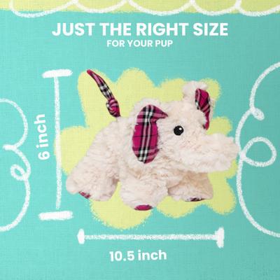 Show full view: Snugarooz Ella the Elephant Squeaky Dog Plush Toy, White slide 4 of 5