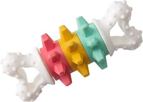 Show full view: Snugarooz Twist & Shake Nylon Bone Dog Toy, Multi slide 3 of 5